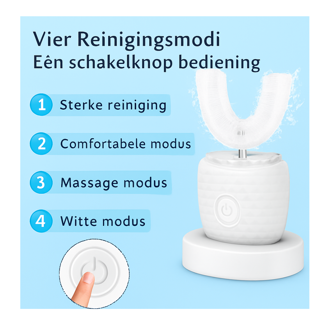 U-vormige Elketrische Tandenborstel - Volwassene - Silicone Haren
