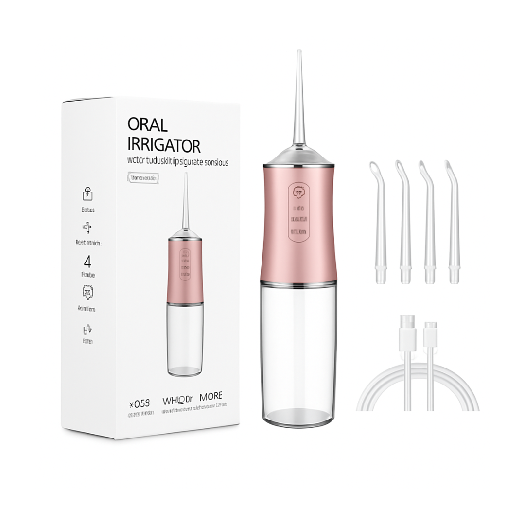 Draadloze Tandenreiniger –  3 Modi & 4 Jet Tips - USB Oplaadbaar