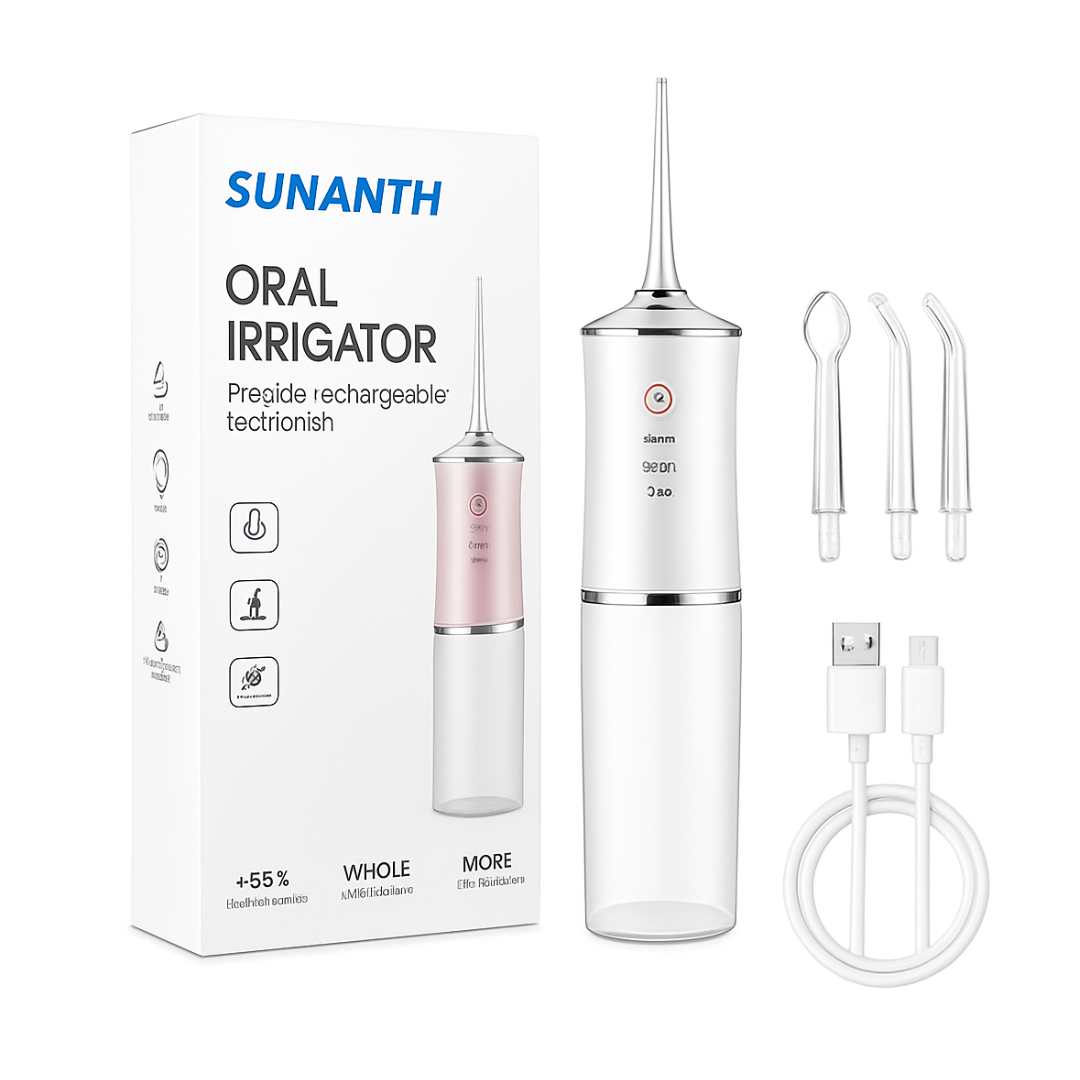 Draadloze Tandenreiniger –  3 Modi & 4 Jet Tips - USB Oplaadbaar